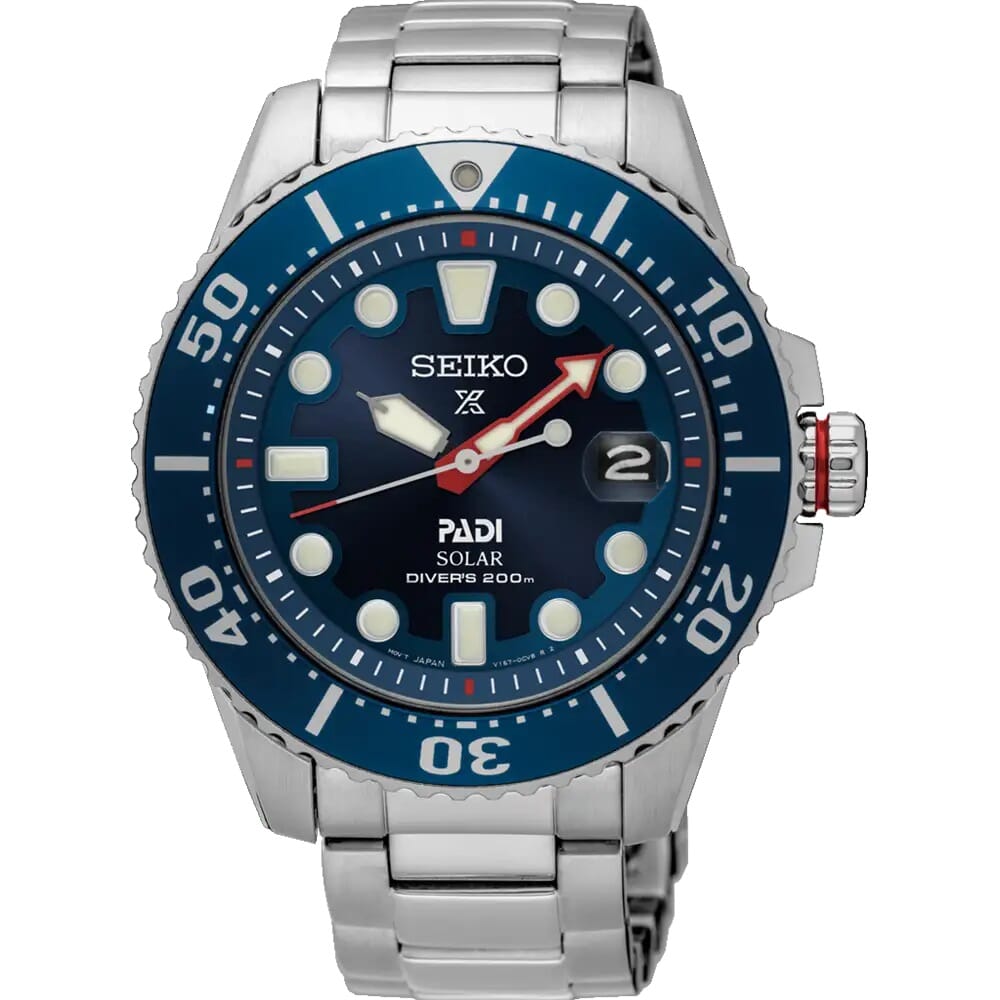 ساعة سيكو SNE549 بروسبكس فضية اللون للرجال، 43.5 ملم، ستانلس ستيل
