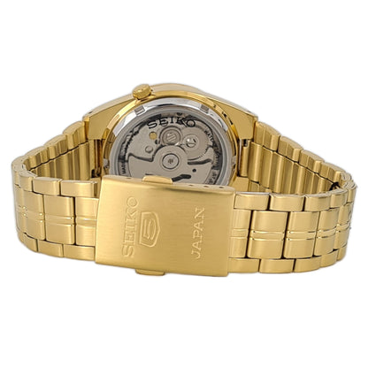 Seiko 5 Men's Gold Dial Stainless Steel Automatic Watch - Snk574J1
