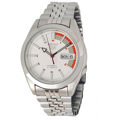 Seiko automatic 21 Jewels Calendar white dial Stainless steel watch  SNKB73J