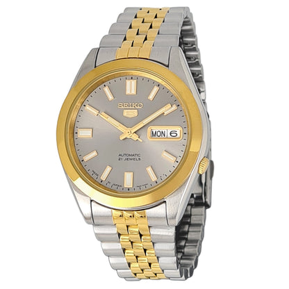 Seiko automatic 21 Jewels Calendar  bicolor Stainless steel watch  SNKC40J