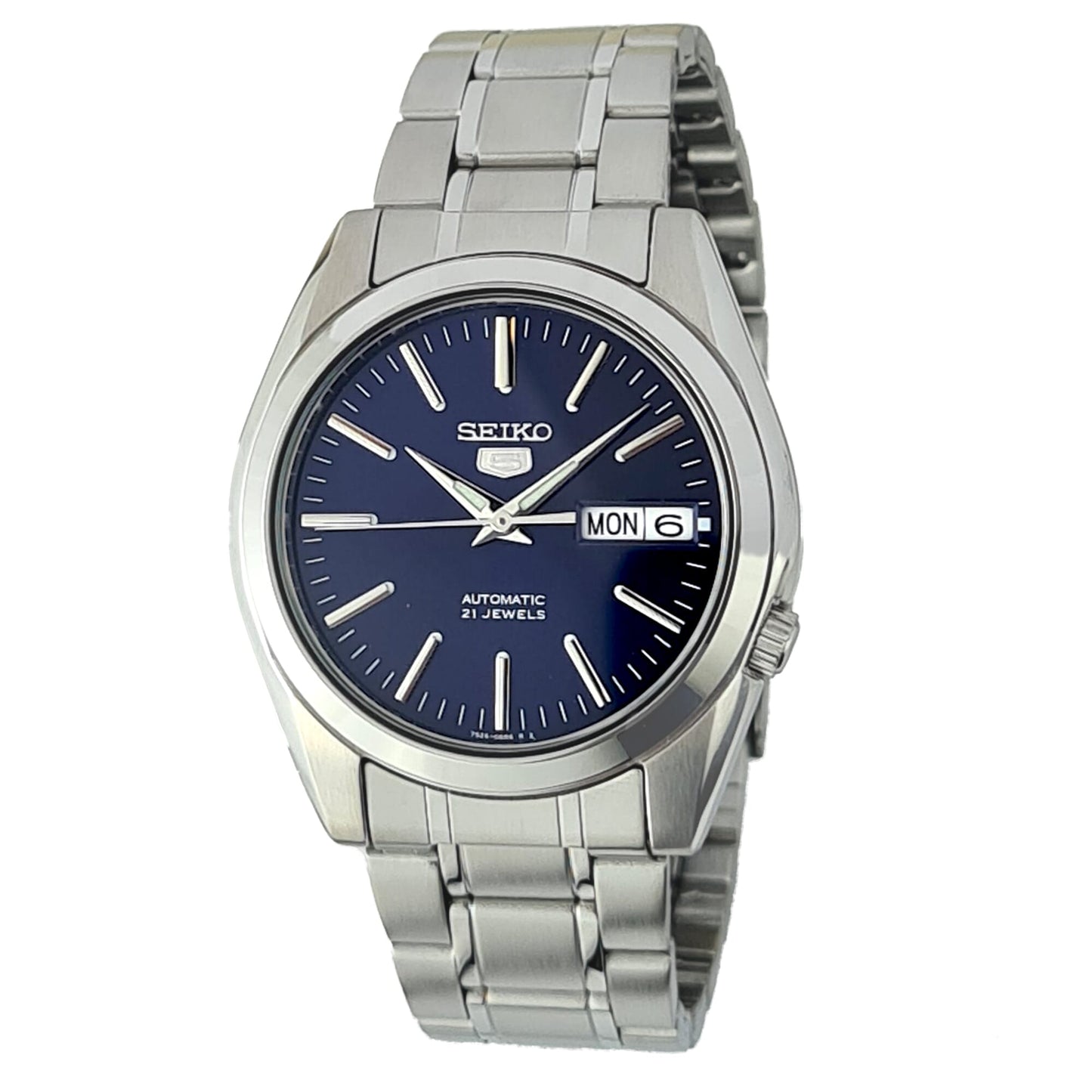 ساعة سيكو كلاسيك للرجال، 21 جوهرة، 37 ملم، ستانلس ستيل SNKL43K1