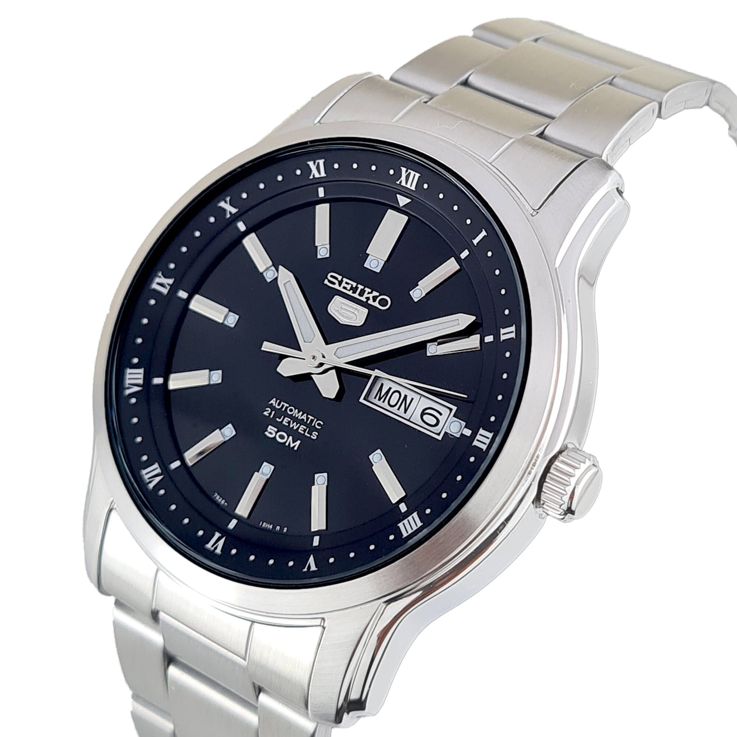 Seiko Classic 21 Jewels  44 mm Stainless Steel Watch for Men SNKP11K1