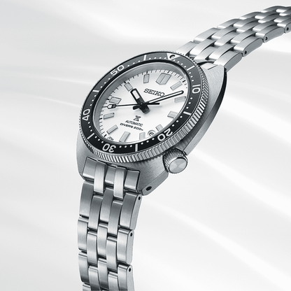Seiko PROSPEX Analog automatic White Dial Stainless steel Diver's watch for Men SPB313J