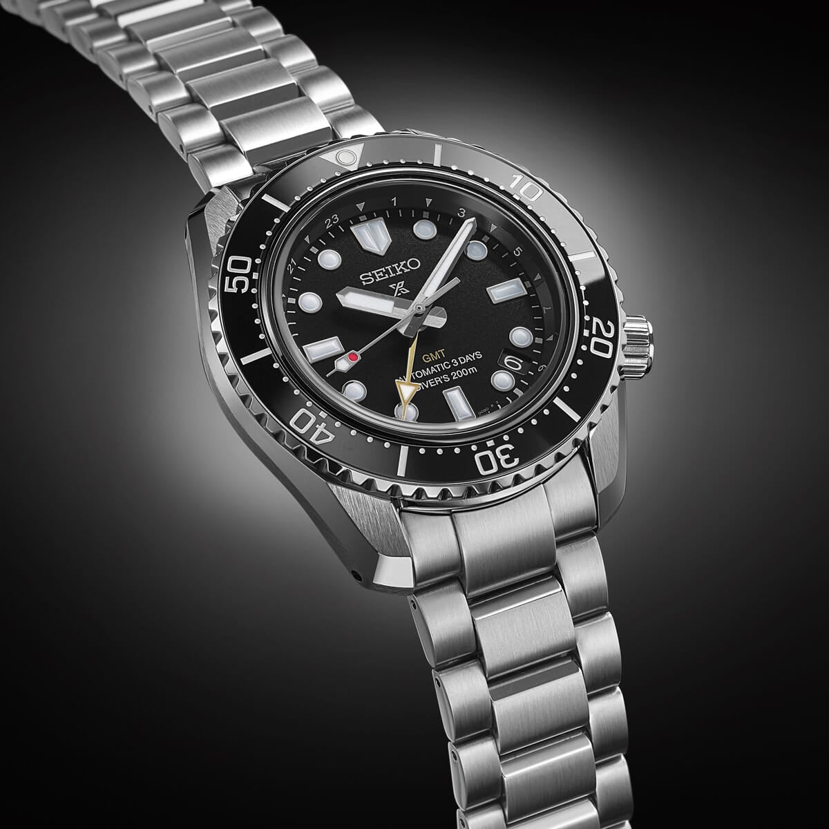 SEIKO PROSPEX AUTOMATIC G.M.T DIVERS stainless steel watch for men SPB383J