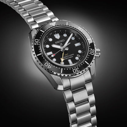 SEIKO PROSPEX AUTOMATIC G.M.T DIVERS stainless steel watch for men SPB383J