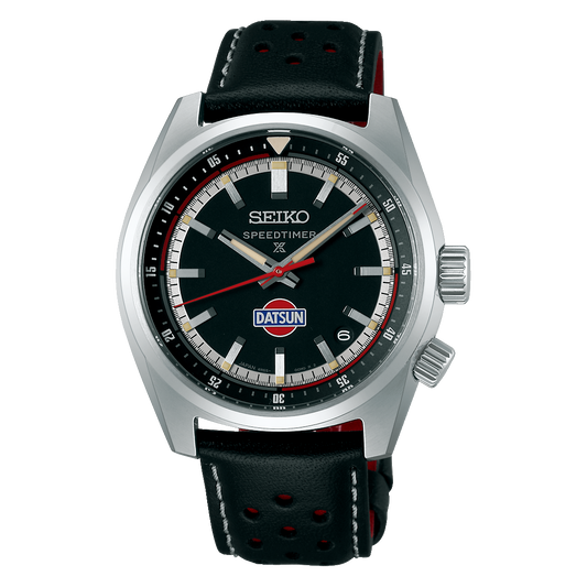 Seiko Prospex Speedtimer Black Dial Leather Strap watch for men SPB517J