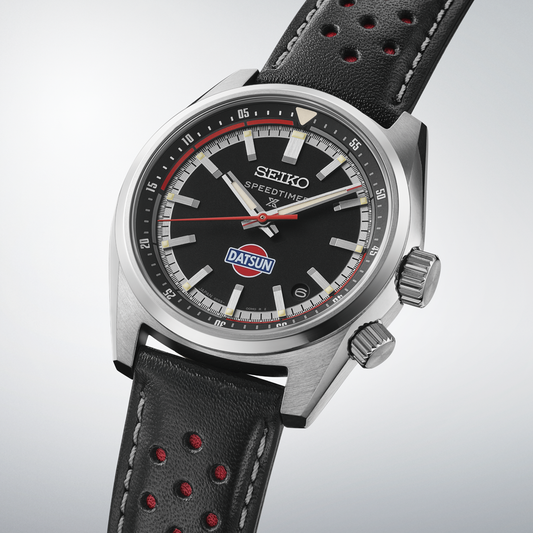 Seiko Prospex Speedtimer Black Dial Leather Strap watch for men SPB517J