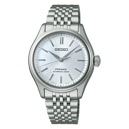 Seiko Presage Silver Dial Stainless Steel Watch for Men SPB521J