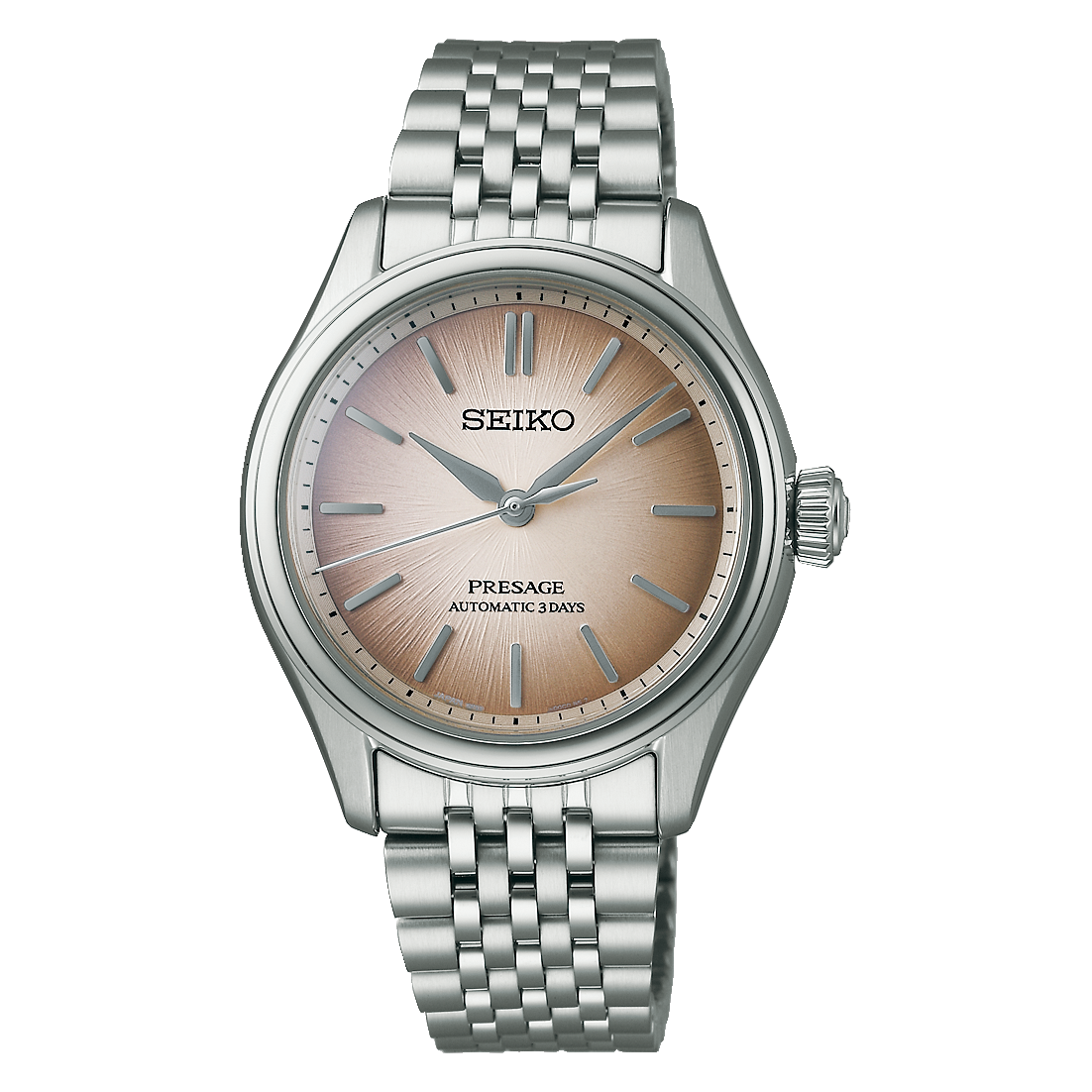 Seiko Presage Gradient Brown Dial Stainless Steel Watch for Men SPB523J