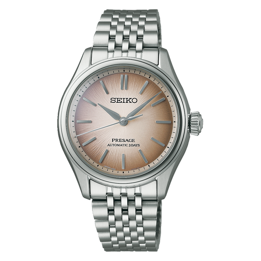 Seiko Presage Gradient Brown Dial Stainless Steel Watch for Men SPB523J