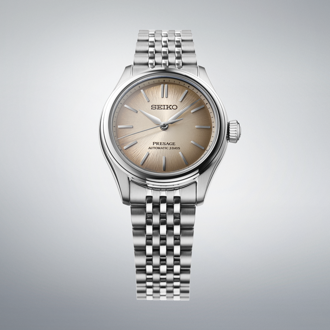 Seiko Presage Gradient Brown Dial Stainless Steel Watch for Men SPB523J