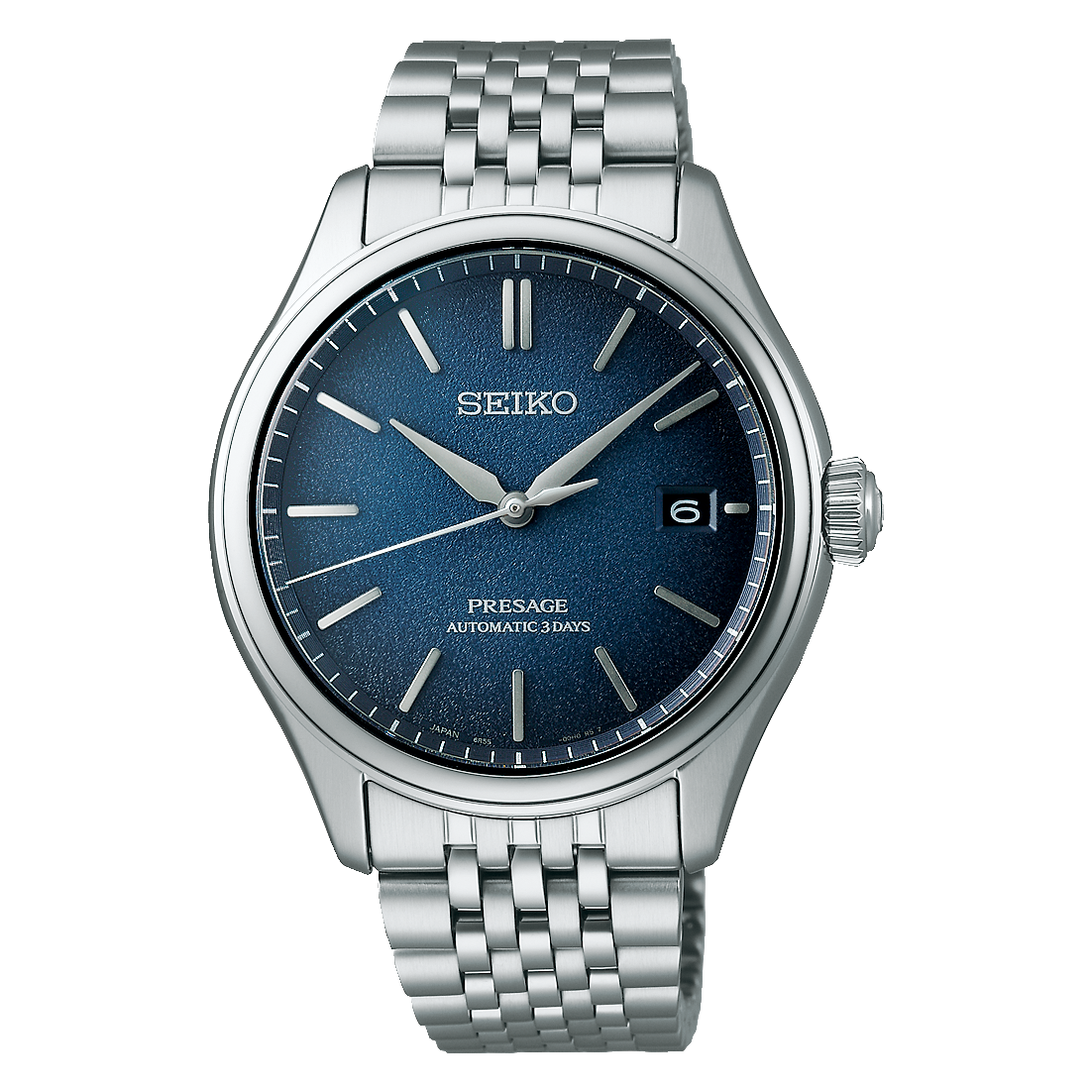 Seiko Presage Blue Dial Stainless Steel Watch for Men SPB525J