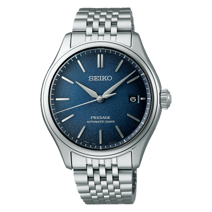 Seiko Presage Blue Dial Stainless Steel Watch for Men SPB525J