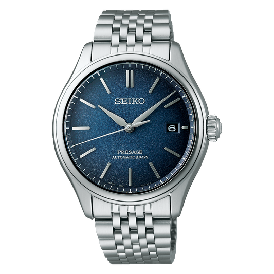 Seiko Presage Blue Dial Stainless Steel Watch for Men SPB525J