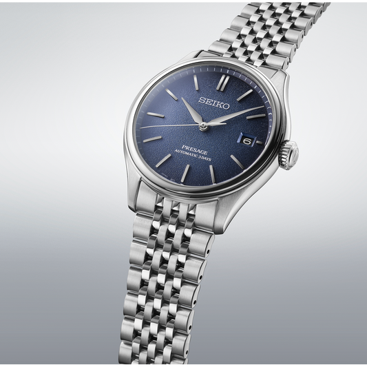 Seiko Presage Blue Dial Stainless Steel Watch for Men SPB525J