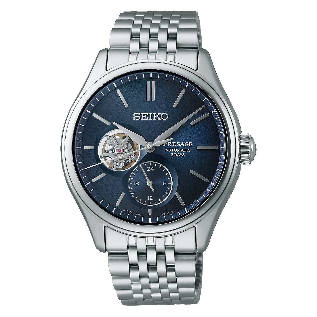 Seiko Presage Blue Dial Stainless Steel Watch for Men SPB527J