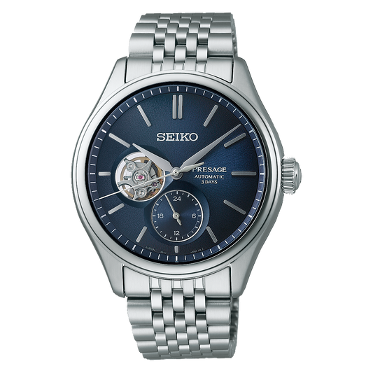 Seiko Presage Blue Dial Stainless Steel Watch for Men SPB527J