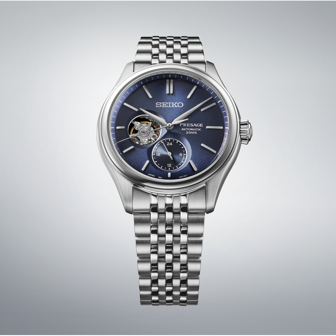 Seiko Presage Blue Dial Stainless Steel Watch for Men SPB527J