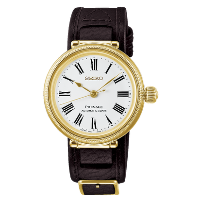 Seiko Presage White Dial Leather Analog Men Watch SPB538J