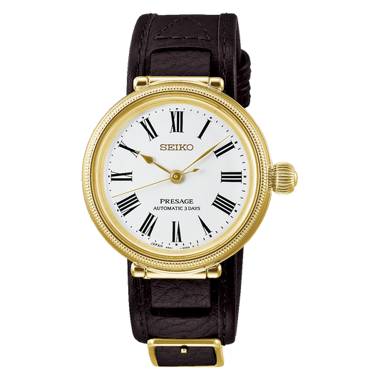 Seiko Presage White Dial Leather Analog Men Watch SPB538J