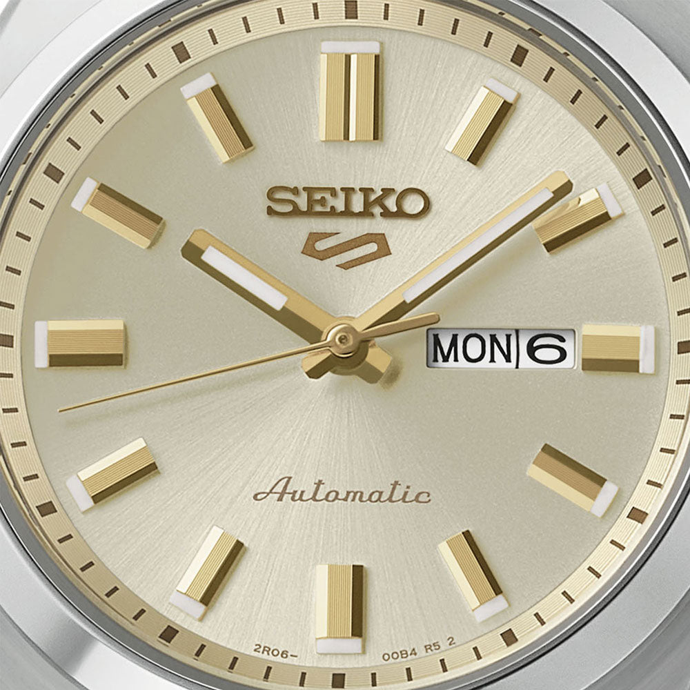 Seiko 5 Sports Golden Dial Stainless Steel Automatic Men's Watch SRE023K1