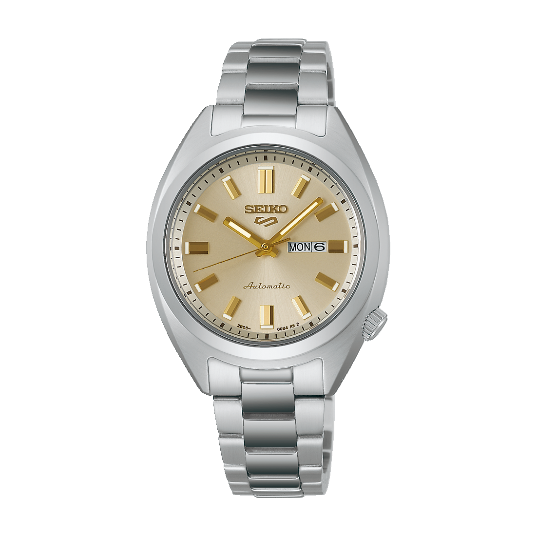 Seiko 5 Sports Golden Dial Stainless Steel Automatic Men's Watch SRE023K1