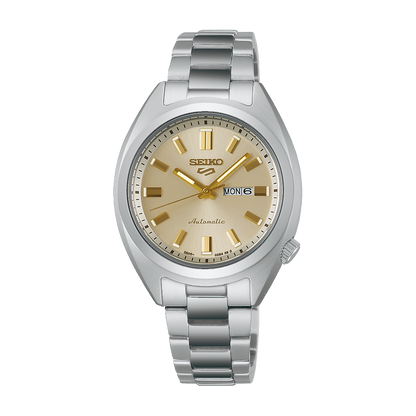 Seiko 5 Sports Golden Dial Stainless Steel Automatic Men's Watch SRE023K1