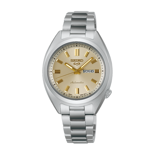 Seiko 5 Sports Golden Dial Stainless Steel Automatic Men's Watch SRE023K1