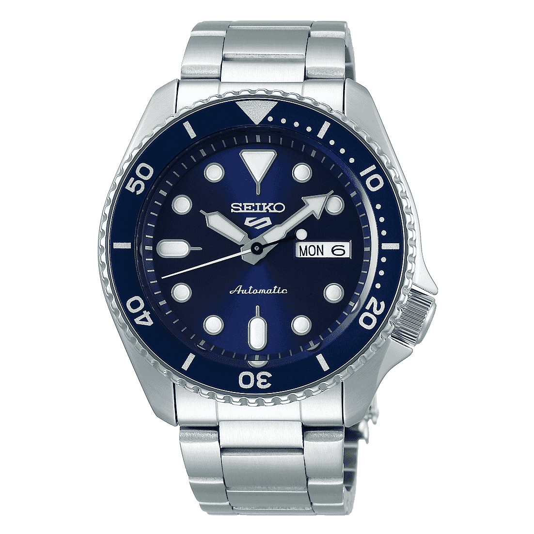 ساعة رجالية SEIKO 5 FACELIFT، مينا أزرق SRPD51K1