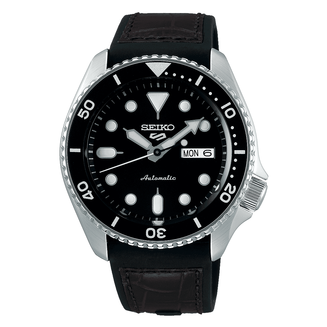 ساعة رجالية SEIKO 5 FACELIFT بمينا خلفي SRPD55K2