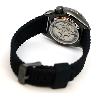 ساعة رجالية سوداء SEIKO 5 FACELIFT طراز SRPD65K2