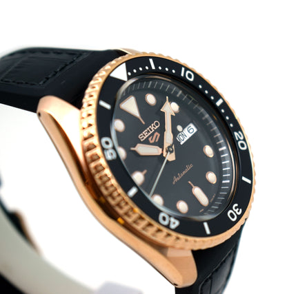 ساعة رجالية سوداء SEIKO 5 FACELIFT طراز SRPD76K1