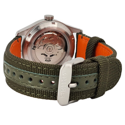 Seiko 5 Sports Military Flieger Automatic Green Dial Green NATO Strap Mens Watch SRPH29K1