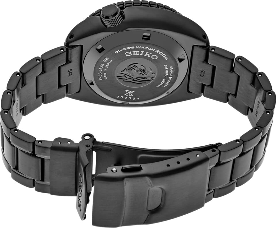 Seiko Prospex Black Stainless Steel Watch for Men SRPK43J