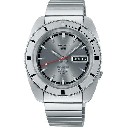 Seiko 5 Sports silver dial watch for men SRPL03K1