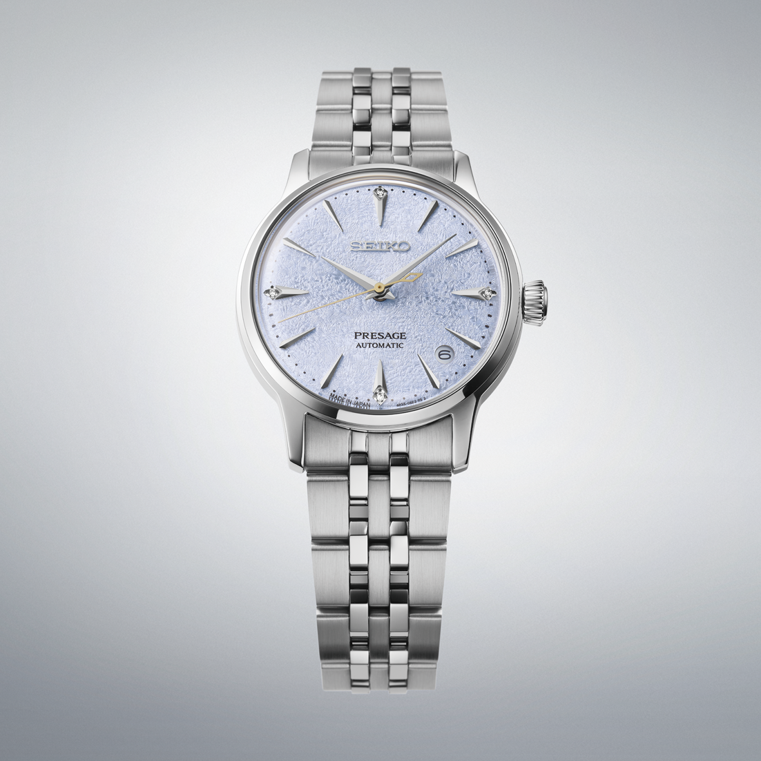 Seiko Presage Blue Dial Stainless Steel Watch for Ladies SRPL61J