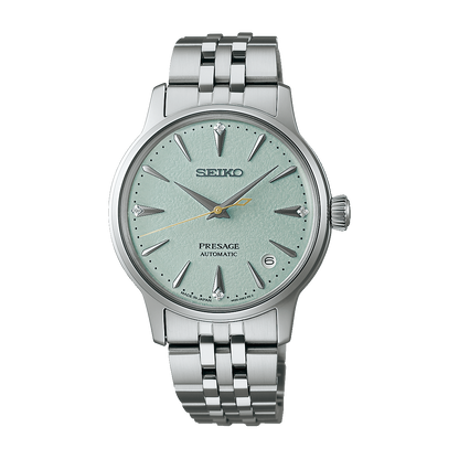 Seiko Presage Green Dial Stainless Steel Watch for Ladies SRPL63J
