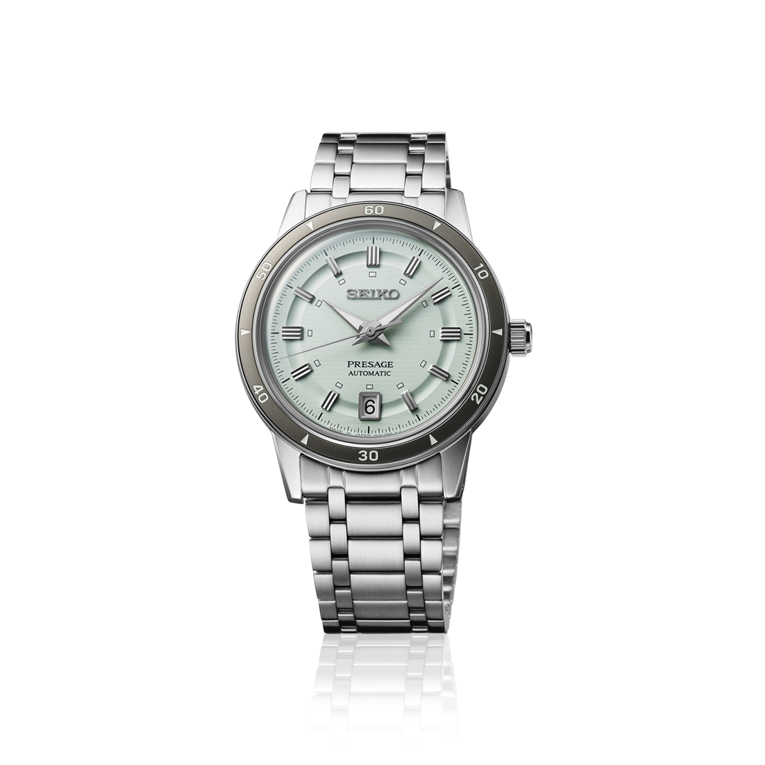 Seiko Presage Green Dial Stainless Steel Watch for Men SRPL71J