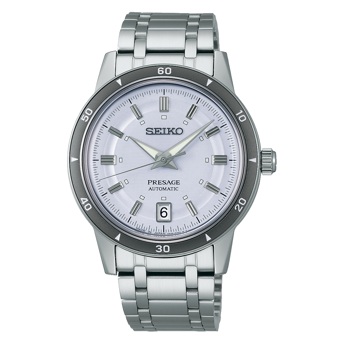 Seiko Presage Mauve Dial Stainless Steel Watch for Men SRPL73J