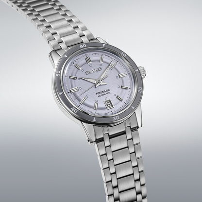 Seiko Presage Mauve Dial Stainless Steel Watch for Men SRPL73J