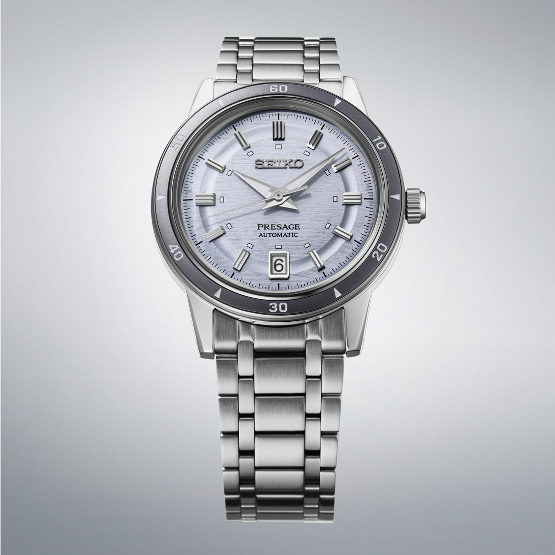 Seiko Presage Mauve Dial Stainless Steel Watch for Men SRPL73J