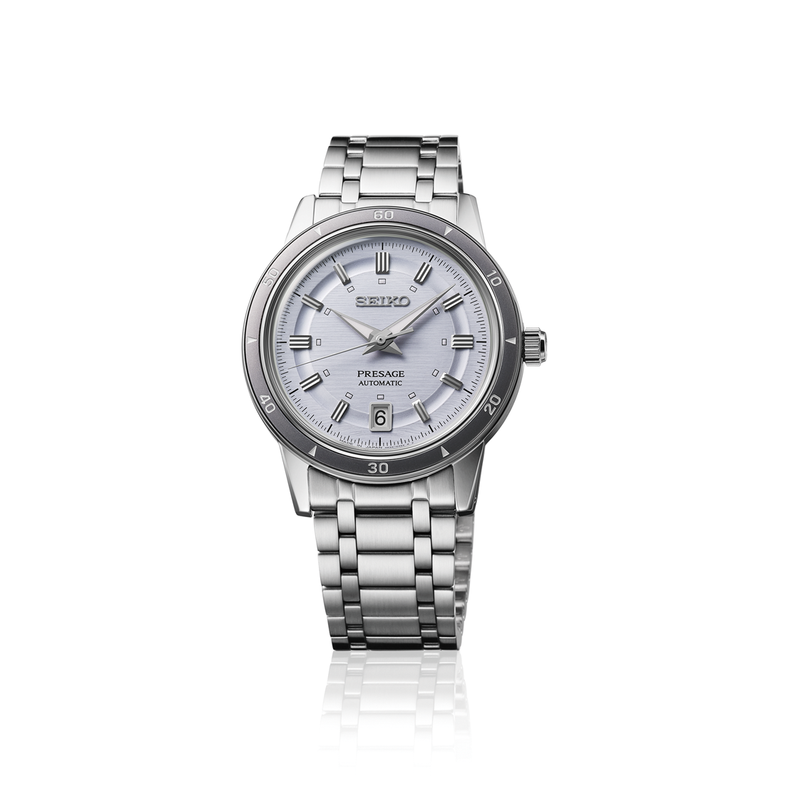 Seiko Presage Mauve Dial Stainless Steel Watch for Men SRPL73J