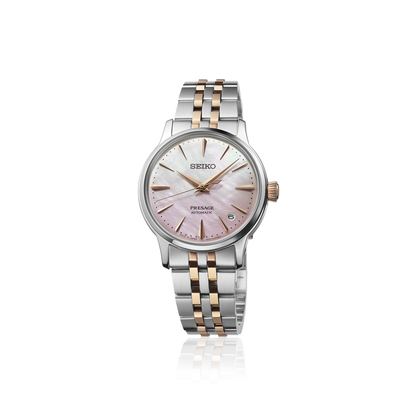 Seiko Presage Pink Dial Stainless Steel Cocktail Time Limited Edition SRPM06J