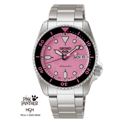 Seiko 5 Sports Pink Dial Stainless Steel Automatic Men's Watch SRPM07K1