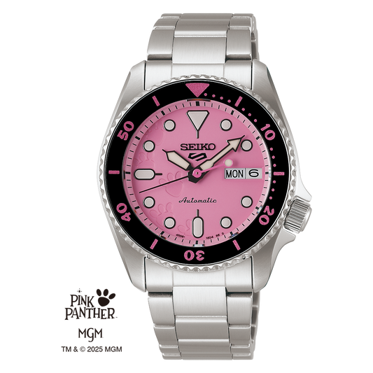 Seiko 5 Sports Pink Dial Stainless Steel Automatic Men's Watch SRPM07K1
