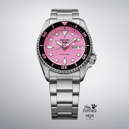 Seiko 5 Sports Pink Dial Stainless Steel Automatic Men's Watch SRPM07K1