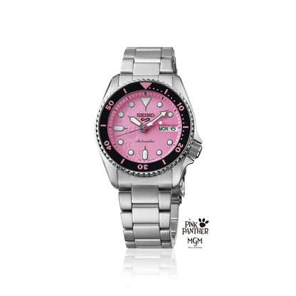 Seiko 5 Sports Pink Dial Stainless Steel Automatic Men's Watch SRPM07K1