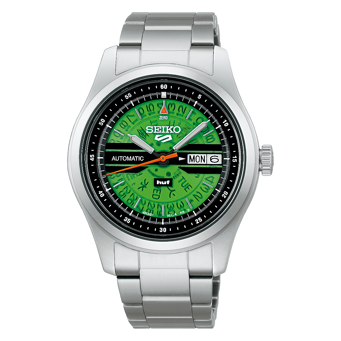 Seiko 5 Sports Green Dial Stainless-Steel Automatic  Men's Watch SRPM09K1