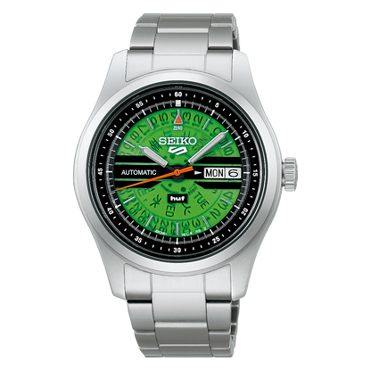 Seiko 5 Sports Green Dial Stainless-Steel Automatic  Men's Watch SRPM09K1
