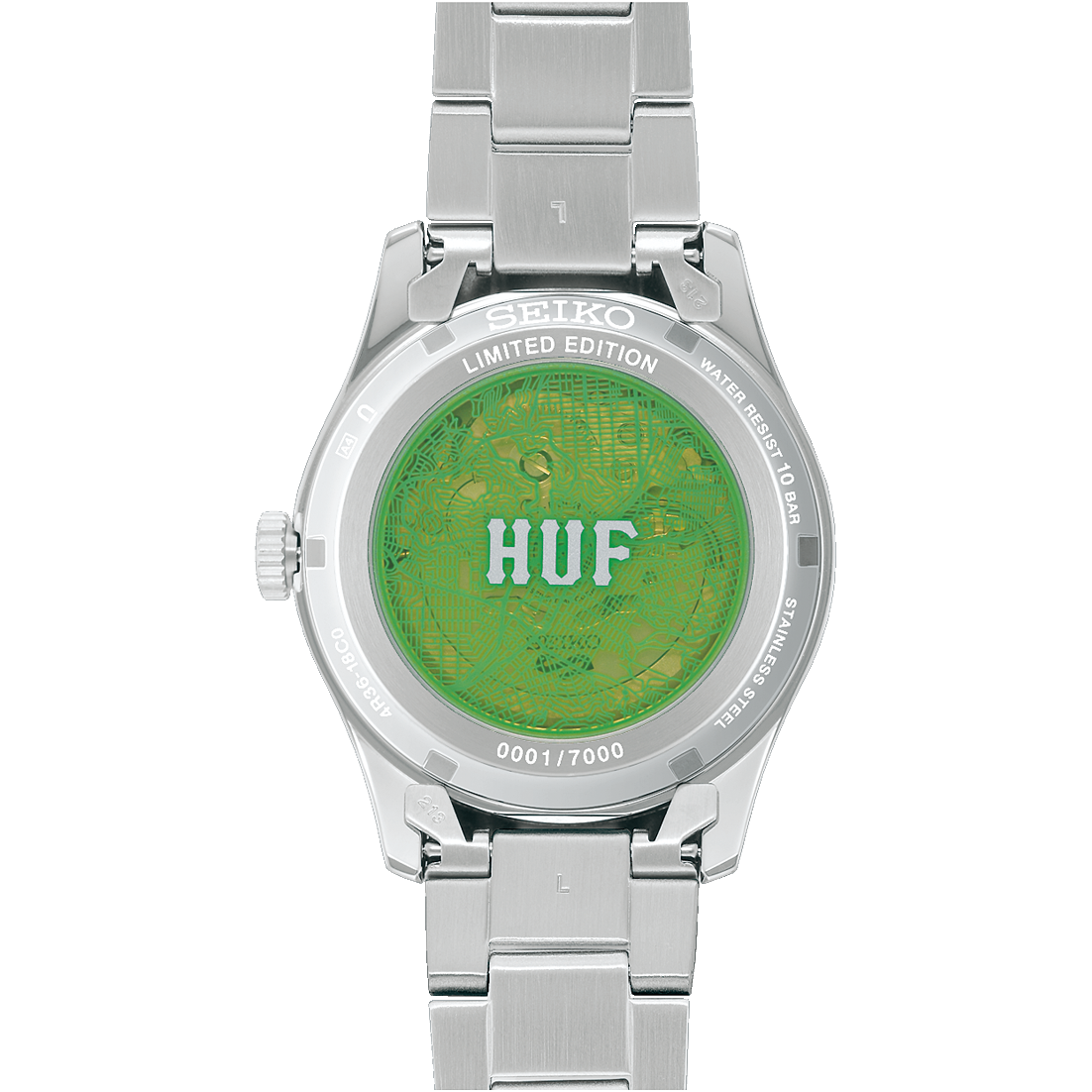 Seiko 5 Sports Green Dial Stainless-Steel Automatic  Men's Watch SRPM09K1